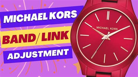 how to change michael kors access band|adjusting Michael Kors band links.